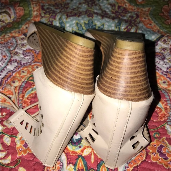 Nude lace up wedges size 7.5 - Picture 5 of 5